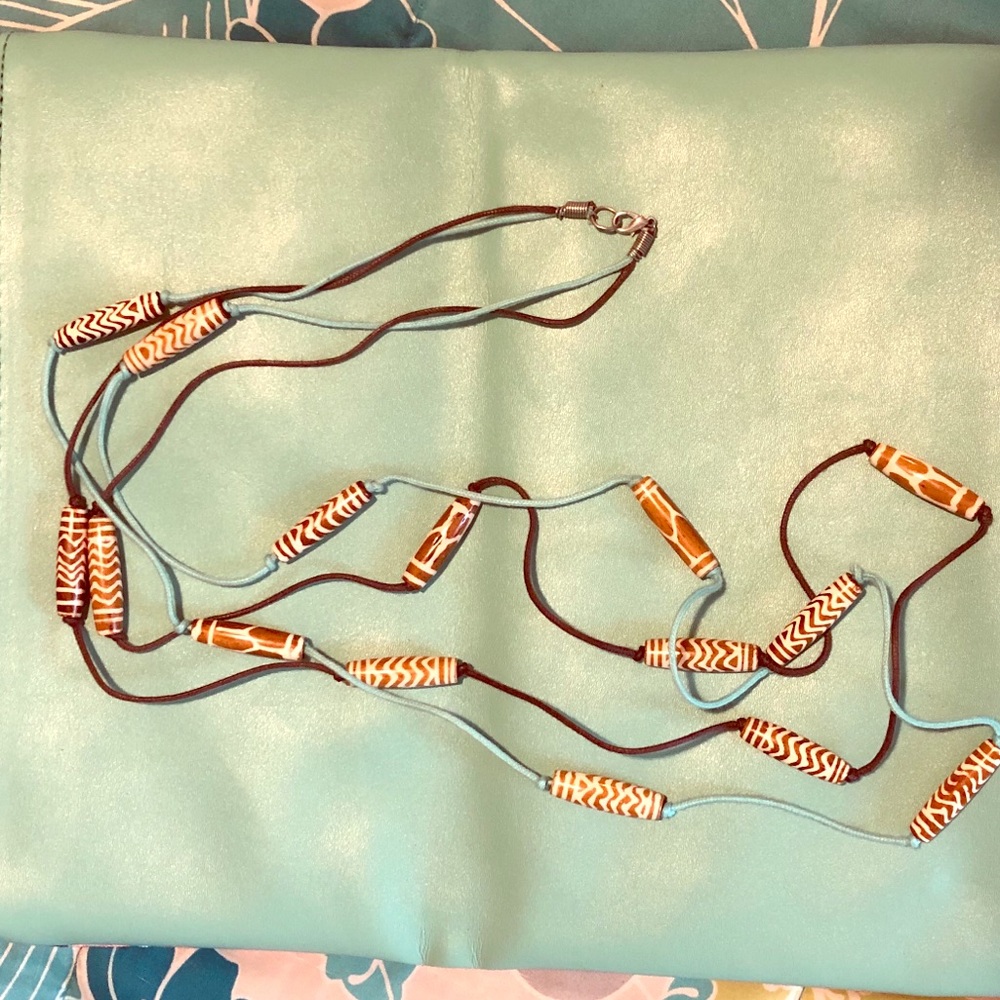 Double strand safari necklace